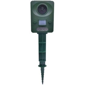 1pc Ultrasonic Animal Repeller Solar Powered Animal Scarer With Five Gear Mode And PIR Motion Sensor Animal Deterrent Repellent For Outdoor Garde