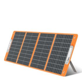 100W 18V Portable Solar Panel;  Flashfish Foldable Solar Charger with  5V USB 18V DC Output Type-C Output Compatible with Portable Generator;  Sm