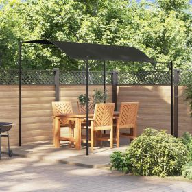 Canopy Set of 2 Anthracite, Black Steel, Polyester Large